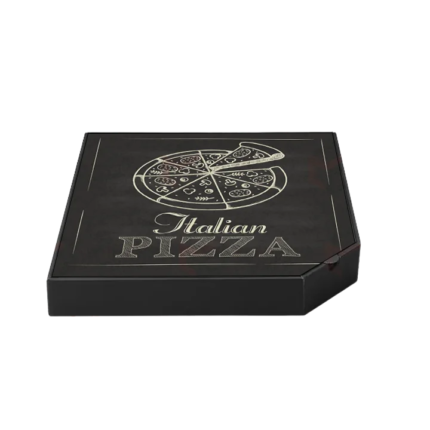 Black Pizza Box
